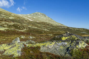 Norwegen, Vestfold og Telemark, Gipfel des Berges Gaustatoppen - STSF03286