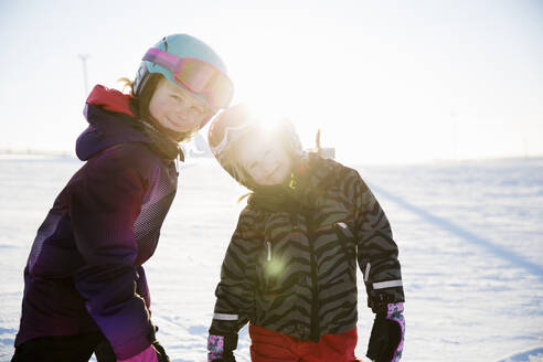 Girls during sunset at ski field - FOLF11516