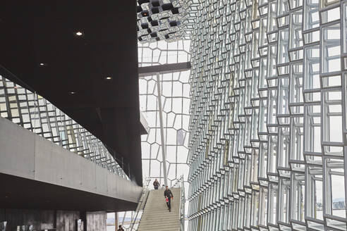 The interior of the Harpa Concert Hall, beside the Old Harbour, Reykjavik, Iceland, Polar Regions - RHPLF22298