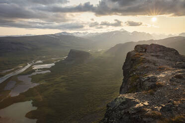 Mountain and river in Rapa Valley in Sarek National Park, Sweden - FOLF11772