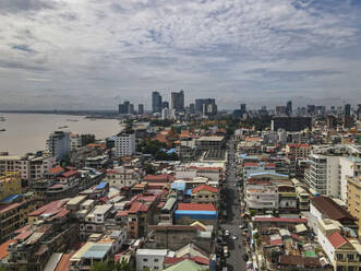 Luftaufnahme der Skyline von Phnom Penh, Kambodscha. - AAEF15049