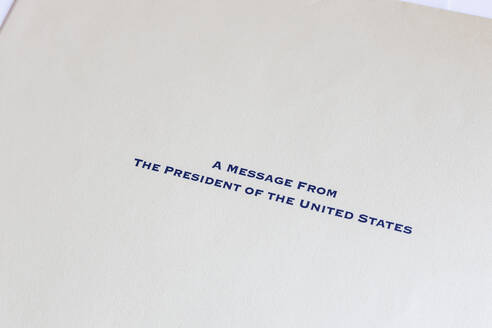 Eine Botschaft des Präsidenten Dokumentendeckel - TETF01679