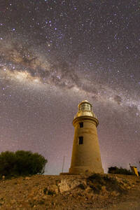 The Milky Way at night at the Vlamingh Head Lighthouse, Exmouth, Western Australia, Australia, Pacific - RHPLF22446