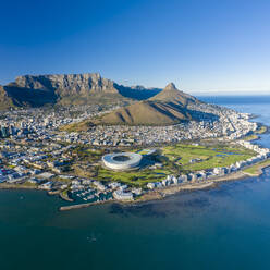 Aerial View of Cape Town Stadium and the city, Western Cape, Cape Town, South Africa. - AAEF15208