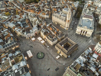 Aerial view of Lille historical downtown in France. - AAEF15259