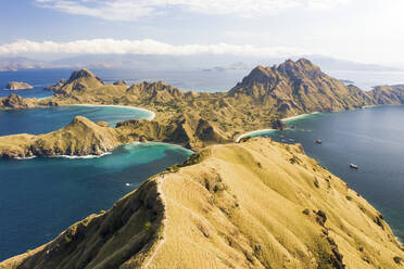 Aerial view of Padar island complex, Indonesia. - AAEF15263