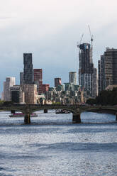 Thames River with London skyline, England - PNAF04324