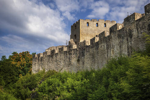 Slowenien, Savinja, Celje, Festungsmauer der Burg Celje - ABOF00790