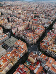 Spain, Catalonia, Barcelona, Aerial view of apartments in residential district - MMPF00232