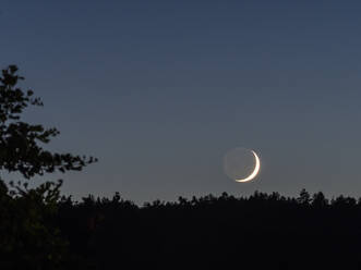 Waxing crescent moon at night - HUSF00281