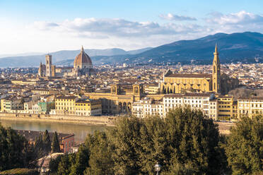 Italy, Tuscany, Florence, Florence Cathedral, Basilica of Holy Cross and surrounding buildings - TAMF03478