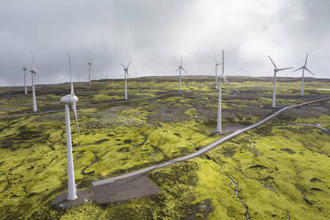 Faroe Islands, Streymoy, Wind farm turbines - WPEF06266