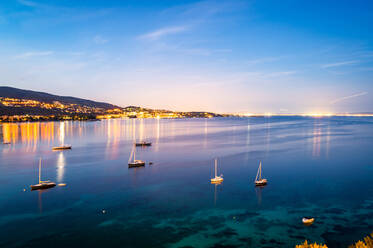 Nacht in der Bucht von Palma, Mallorca, Balearische Inseln, Spanien, Mittelmeer, Europa - RHPLF22881