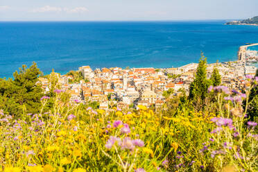 Blick von oben auf Zante Stadt, Zakynthos Insel, Griechische Inseln, Griechenland, Europa - RHPLF22918