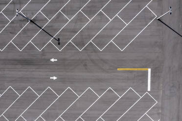 Aerial view of a parking lot in a shopping mall, Wabasso, Florida, United States. - AAEF15521