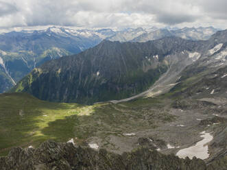 Aerial view of Alps near Zillertal in Austria.. - AAEF15798