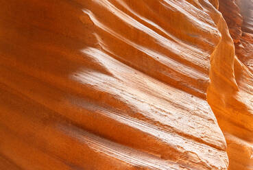 Uneven surface of dry wall of Buckskin Gulch Canyon on sunny day in Utah, USA - ADSF37449