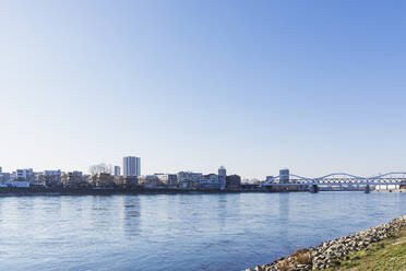 Germany, Baden-Wurttemberg, Mannheim, Clear sky over Rhine River - GWF07550