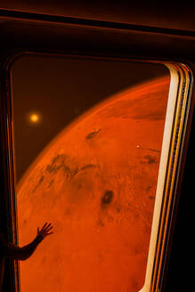 View of Mars from a spaceship. Mission to Mars - ADSF38202
