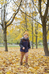 Happy boy playing in park - ONAF00028