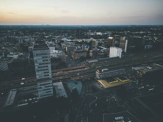 Modern buildings in Essen at dusk - JOSEF13246