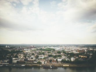 River by Duisburg city under cloudy sky - JOSEF13260