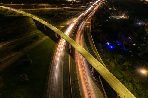 Aerial view of highway 91 in Yorbalinda, California. United States. - AAEF15855