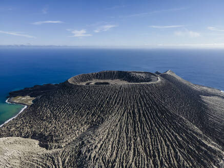 Aerial view of Isla san Benedicto, a volcanic island, Colima, Mexico. - AAEF15961