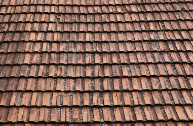 Full frame of old tiled house roof - WWF06213