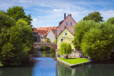 Trodelmarktinsel und Karlsbrucke, Nürnberg, Bayern, Deutschland, Europa - RHPLF23370