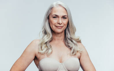A senior woman modeling lingerie - Stock Photo - Masterfile - Premium  Royalty-Free, Code: 673-02138818