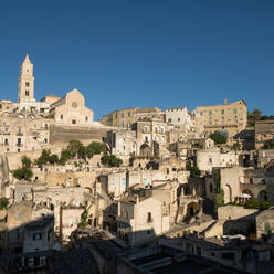 Italien, Basilikata, Matera, Blick auf die mittelalterliche Stadt - TETF01844