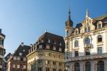 Schweiz, Basel-Stadt, Basel, Historische Altstadthäuser - TAMF03552