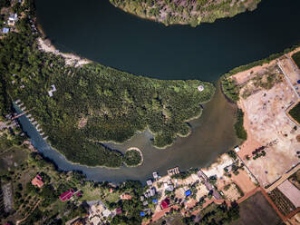 Luftaufnahme der Landschaft, Provinz Kampot, Kambodscha. - AAEF16353