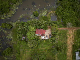 Luftaufnahme der Landschaft, Provinz Kampot, Kambodscha. - AAEF16375