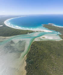 Aerial view of Nornalup Inlet bay and the coastline, Western Australia, Australia. - AAEF16377