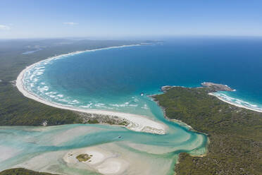 Aerial view of Nornalup Inlet bay and the coastline, Western Australia, Australia. - AAEF16378