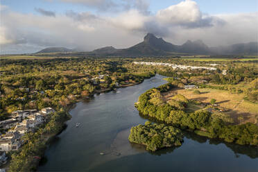 Luftaufnahme von Riviere du Rempart, Schwarzer Fluss, Mauritius. - AAEF16395