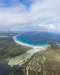 Aerial view of Pallinup Beach, Bremer Bay, Western Australia, Australia. - AAEF16486