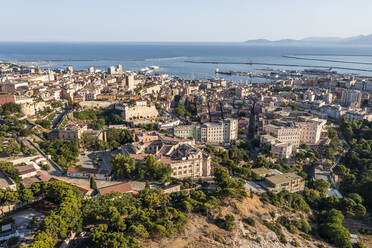 Aerial view of Cagliari, Sardinia, Italy. - AAEF16643