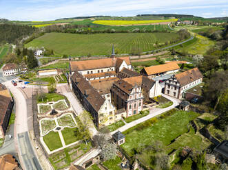 Germany, Baden-Wurttemberg, Wertheim, Aerial view of Bronnbach Monastery - AMF09639