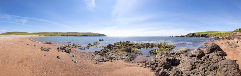 UK, Schottland, Braewick, Panoramablick auf Braewick Beach - SMAF02487