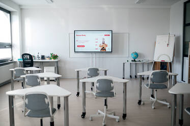 A rear view of empty classroom for at school - HPIF00001