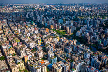 Aerial view of Dhaka skyline, Bangladesh. - AAEF16825