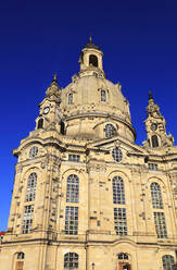 Deutschland, Sachsen, Dresden, Außenansicht der historischen Frauenkirche - JTF02275