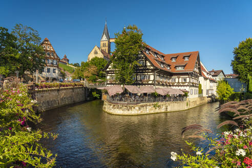 Deutschland, Baden-Württemberg, Esslingen, Klein Venedig, Rossneckarkanal und historische Schreinerei - TAMF03696