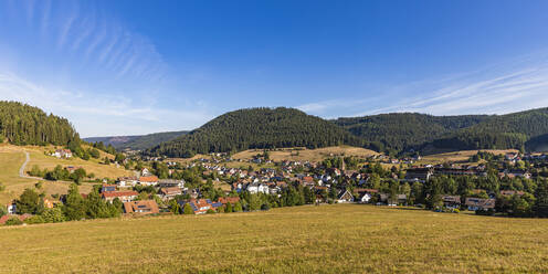 Deutschland, Baden-Württemberg, Baiersbronn, Blick auf die Stadt im Schwarzwald im Sommer - WDF07198