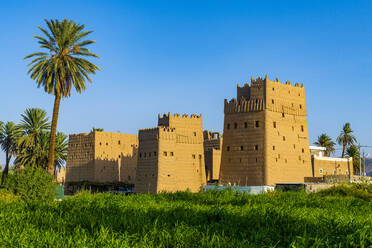 Saudi-Arabien, Provinz Najran, Najran, Traditionelle arabische Lehmhäuser - RUNF04752