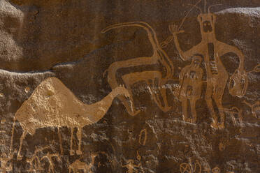 Saudi-Arabien, Provinz Najran, Najran, Prähistorische Petroglyphen und Inschriften von Bir Hima - RUNF04762