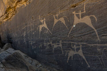 Saudi Arabia, Najran Province, Najran, Prehistoric petroglyphs and inscriptions of Bir Hima - RUNF04763
